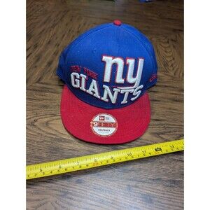 New Era New York Giants  9FIFTY Snapback Cap Hat Blue Red NYC Medium/Large